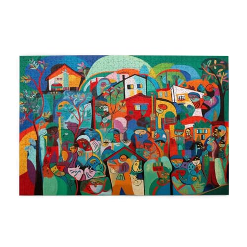 Puzzle 1500 Teile Abstrakt, Stadt Holz XXL Puzzle Erwachsene mit Schachtel und Poster, Schwierige, Herausfordernde und Interessant Spiele für Anfänger, Männer/Frauen Wohndekoration Geschenke 1T-273 Puzzle 1500 Teile Abstrakt, Stadt Holz XXL Puzzle Erwachsene mit Schachtel und Poster, Schwierige, Herausfordernde und Interessant Spiele für Anfänger, Männer/Frauen Wohndekoration Geschenke 1T-273 von Tamalsj