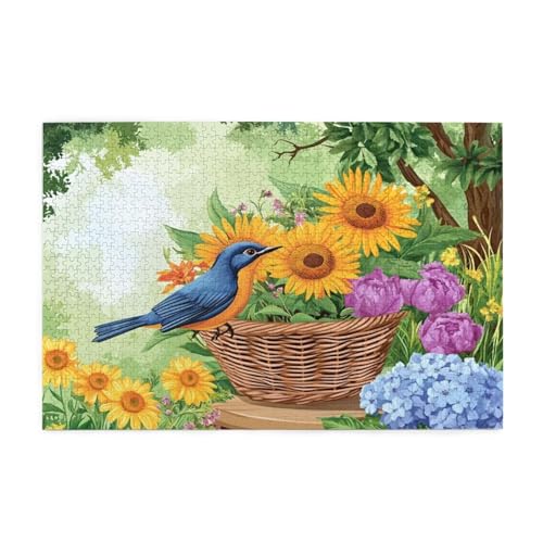 Puzzle 1500 Teile Bird, Sonnenblume Holz XXL Puzzle Erwachsene mit Schachtel und Poster, Schwierige, Herausfordernde und Interessant Spiele für Anfänger, Männer/Frauen Wohndekoration Geschenke 1T-961 Puzzle 1500 Teile Bird, Sonnenblume Holz XXL Puzzle Erwachsene mit Schachtel und Poster, Schwierige, Herausfordernde und Interessant Spiele für Anfänger, Männer/Frauen Wohndekoration Geschenke 1T-961 von Tamalsj