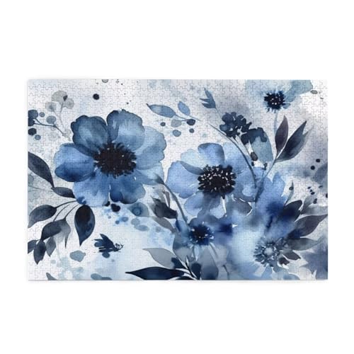 Puzzle 1500 Teile Blume, Blau Holz XXL Puzzle Erwachsene mit Schachtel und Poster, Schwierige, Herausfordernde und Interessant Spiele für Anfänger, Geschenke für Männer/Frauen Wohndekoration 1T-23 Puzzle 1500 Teile Blume, Blau Holz XXL Puzzle Erwachsene mit Schachtel und Poster, Schwierige, Herausfordernde und Interessant Spiele für Anfänger, Geschenke für Männer/Frauen Wohndekoration 1T-23 von Tamalsj
