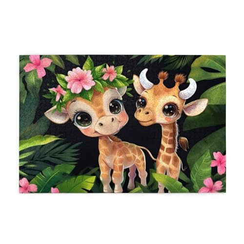 Puzzle 1500 Teile Blume, Giraffe Holz XXL Puzzle Erwachsene mit Schachtel und Poster, Schwierige, Herausfordernde und Interessant Spiele für Anfänger, Männer/Frauen Wohndekoration Geschenke 1T-1766 Puzzle 1500 Teile Blume, Giraffe Holz XXL Puzzle Erwachsene mit Schachtel und Poster, Schwierige, Herausfordernde und Interessant Spiele für Anfänger, Männer/Frauen Wohndekoration Geschenke 1T-1766 von Tamalsj