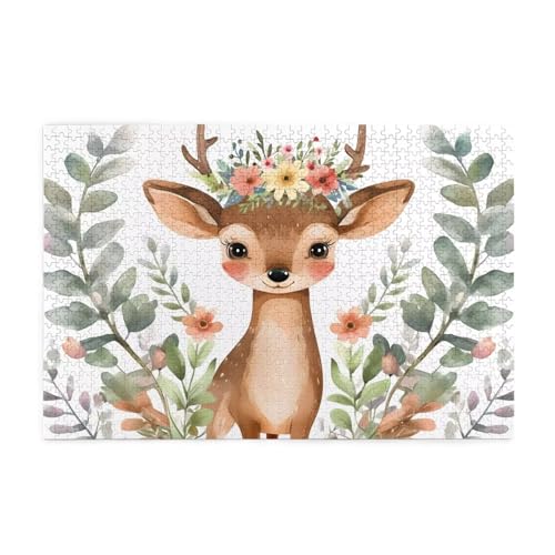 Puzzle 1500 Teile Blume, REH Holz XXL Puzzle Erwachsene mit Schachtel und Poster, Schwierige, Herausfordernde und Interessant Spiele für Anfänger, Geschenke für Männer/Frauen Wohndekoration 1T-1987 von Tamalsj