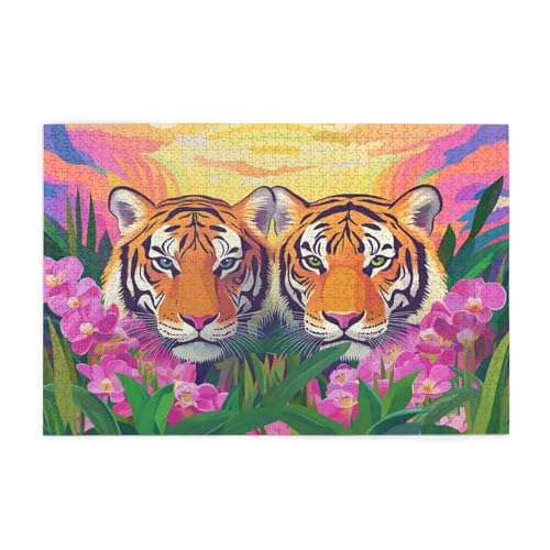 Puzzle 1500 Teile Blume, Tiger Holz XXL Puzzle Erwachsene mit Schachtel und Poster, Schwierige, Herausfordernde und Interessant Spiele für Anfänger, Geschenke für Männer/Frauen Wohndekoration 1T-651 Puzzle 1500 Teile Blume, Tiger Holz XXL Puzzle Erwachsene mit Schachtel und Poster, Schwierige, Herausfordernde und Interessant Spiele für Anfänger, Geschenke für Männer/Frauen Wohndekoration 1T-651 von Tamalsj
