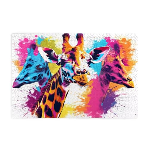 Puzzle 1500 Teile Bunt, Giraffe Holz XXL Puzzle Erwachsene mit Schachtel und Poster, Schwierige, Herausfordernde und Interessant Spiele für Anfänger, Geschenke für Männer/Frauen Wohndekoration 1T-2041 Puzzle 1500 Teile Bunt, Giraffe Holz XXL Puzzle Erwachsene mit Schachtel und Poster, Schwierige, Herausfordernde und Interessant Spiele für Anfänger, Geschenke für Männer/Frauen Wohndekoration 1T-2041 von Tamalsj