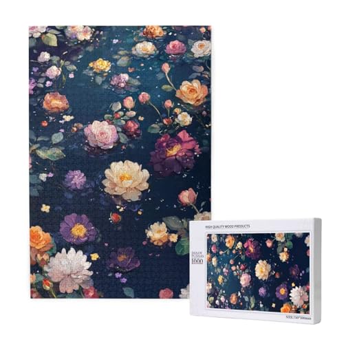 Puzzle 1500 Teile Bunt Klassische Puzzles für Erwachsene Blume Anspruchsvolles und Lustig Kreatives Unterhaltungsspiel, Holzpuzzle für Erwachsene Als Geburtstags Feiertage Geschenk fur Frauen 2T-1337 von Tamalsj