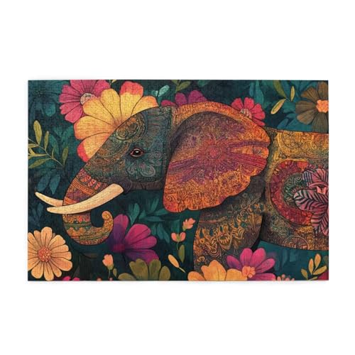 Puzzle 1500 Teile Elefant, Blume Holz XXL Puzzle Erwachsene mit Schachtel und Poster, Schwierige, Herausfordernde und Interessant Spiele für Anfänger, Geschenke für Männer/Frauen Wohndekoration 1T-822 Puzzle 1500 Teile Elefant, Blume Holz XXL Puzzle Erwachsene mit Schachtel und Poster, Schwierige, Herausfordernde und Interessant Spiele für Anfänger, Geschenke für Männer/Frauen Wohndekoration 1T-822 von Tamalsj
