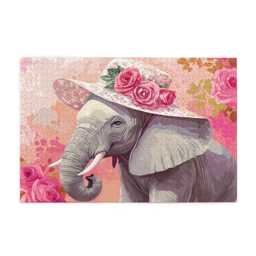 Puzzle 1500 Teile Elefant, Blume Holz XXL Puzzle Erwachsene mit Schachtel und Poster, Schwierige, Herausfordernde und Interessant Spiele für Anfänger, Männer/Frauen Wohndekoration Geschenke 1T-1735 Puzzle 1500 Teile Elefant, Blume Holz XXL Puzzle Erwachsene mit Schachtel und Poster, Schwierige, Herausfordernde und Interessant Spiele für Anfänger, Männer/Frauen Wohndekoration Geschenke 1T-1735 von Tamalsj