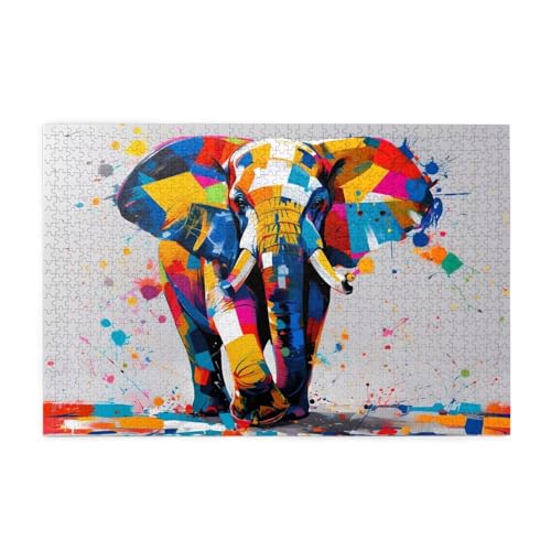 Puzzle 1500 Teile Elefant, Bunt Holz XXL Puzzle Erwachsene mit Schachtel und Poster, Schwierige, Herausfordernde und Interessant Spiele für Anfänger, Geschenke für Männer/Frauen Wohndekoration 1T-1940 Puzzle 1500 Teile Elefant, Bunt Holz XXL Puzzle Erwachsene mit Schachtel und Poster, Schwierige, Herausfordernde und Interessant Spiele für Anfänger, Geschenke für Männer/Frauen Wohndekoration 1T-1940 von Tamalsj