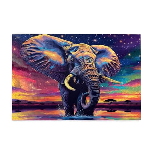 Puzzle 1500 Teile Elefant, Sternenhimmel Holz XXL Puzzle Erwachsene mit Schachtel und Poster, Schwierige, Herausfordernde und Interessant Spiele für Anfänger, Frauen Wohndekoration Geschenke 1T-2000 Puzzle 1500 Teile Elefant, Sternenhimmel Holz XXL Puzzle Erwachsene mit Schachtel und Poster, Schwierige, Herausfordernde und Interessant Spiele für Anfänger, Frauen Wohndekoration Geschenke 1T-2000 von Tamalsj