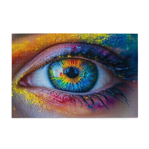 Puzzle 1500 Teile Farbe, Auge Holz XXL Puzzle Erwachsene mit Schachtel und Poster, Schwierige, Herausfordernde und Interessant Spiele für Anfänger, Geschenke für Männer/Frauen Wohndekoration 1T-270 Puzzle 1500 Teile Farbe, Auge Holz XXL Puzzle Erwachsene mit Schachtel und Poster, Schwierige, Herausfordernde und Interessant Spiele für Anfänger, Geschenke für Männer/Frauen Wohndekoration 1T-270 von Tamalsj