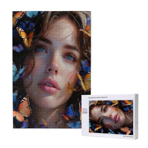 Puzzle 1500 Teile Frau Klassische Puzzles für Erwachsene Schmetterling Anspruchsvolles und Lustig Kreatives Unterhaltungsspiel, Holzpuzzle für Erwachsene Als Feiertage Geschenk fur Frauen 2T-1596 Puzzle 1500 Teile Frau Klassische Puzzles für Erwachsene Schmetterling Anspruchsvolles und Lustig Kreatives Unterhaltungsspiel, Holzpuzzle für Erwachsene Als Feiertage Geschenk fur Frauen 2T-1596 von Tamalsj
