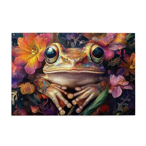 Puzzle 1500 Teile Frosch, Blume Holz XXL Puzzle Erwachsene mit Schachtel und Poster, Schwierige, Herausfordernde und Interessant Spiele für Anfänger, Geschenke für Männer/Frauen Wohndekoration 1T-1644 Puzzle 1500 Teile Frosch, Blume Holz XXL Puzzle Erwachsene mit Schachtel und Poster, Schwierige, Herausfordernde und Interessant Spiele für Anfänger, Geschenke für Männer/Frauen Wohndekoration 1T-1644 von Tamalsj