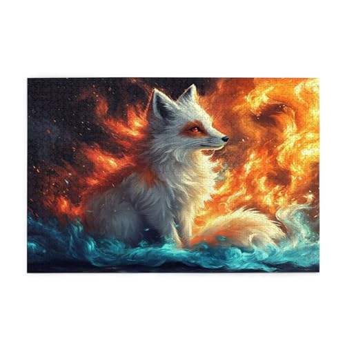 Puzzle 1500 Teile Fuchs, Traum Holz XXL Puzzle Erwachsene mit Schachtel und Poster, Schwierige, Herausfordernde und Interessant Spiele für Anfänger, Geschenke für Männer/Frauen Wohndekoration 1T-1488 von Tamalsj