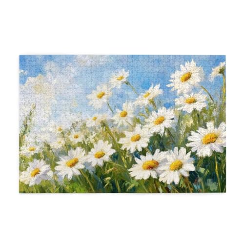 Puzzle 1500 Teile Gänseblümchen, Landschaft Holz XXL Puzzle Erwachsene mit Schachtel und Poster, Schwierige, Herausfordernde und Interessant Spiele für Anfänger, Frauen Wohndekoration Geschenke 1T-885 Puzzle 1500 Teile Gänseblümchen, Landschaft Holz XXL Puzzle Erwachsene mit Schachtel und Poster, Schwierige, Herausfordernde und Interessant Spiele für Anfänger, Frauen Wohndekoration Geschenke 1T-885 von Tamalsj
