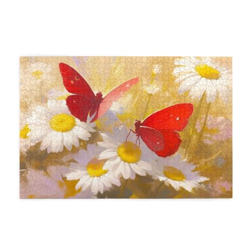 Puzzle 1500 Teile Gänseblümchen,Schmetterling Holz XXL Puzzle Erwachsene mit Schachtel und Poster,Schwierige,Herausfordernde und Interessant Spiele für Anfänger,Frauen Wohndekoration Geschenke 1T-24 Puzzle 1500 Teile Gänseblümchen,Schmetterling Holz XXL Puzzle Erwachsene mit Schachtel und Poster,Schwierige,Herausfordernde und Interessant Spiele für Anfänger,Frauen Wohndekoration Geschenke 1T-24 von Tamalsj