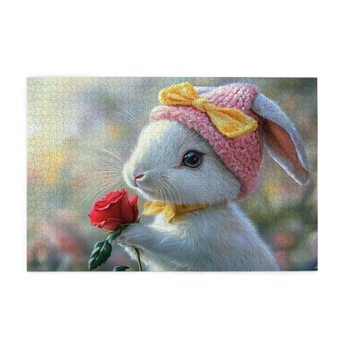 Puzzle 1500 Teile Kaninchen, Rose Holz XXL Puzzle Erwachsene mit Schachtel und Poster, Schwierige, Herausfordernde und Interessant Spiele für Anfänger, Männer/Frauen Wohndekoration Geschenke 1T-437 Puzzle 1500 Teile Kaninchen, Rose Holz XXL Puzzle Erwachsene mit Schachtel und Poster, Schwierige, Herausfordernde und Interessant Spiele für Anfänger, Männer/Frauen Wohndekoration Geschenke 1T-437 von Tamalsj