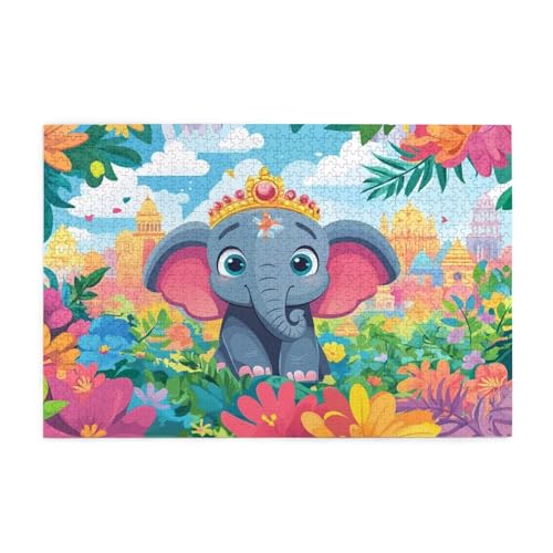Puzzle 1500 Teile Karikatur, Elefant Holz XXL Puzzle Erwachsene mit Schachtel und Poster, Schwierige, Herausfordernde und Interessant Spiele für Anfänger, Frauen Wohndekoration Geschenke 1T-1435 Puzzle 1500 Teile Karikatur, Elefant Holz XXL Puzzle Erwachsene mit Schachtel und Poster, Schwierige, Herausfordernde und Interessant Spiele für Anfänger, Frauen Wohndekoration Geschenke 1T-1435 von Tamalsj