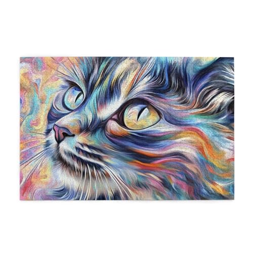Puzzle 1500 Teile Katze, Abstrakt Holz XXL Puzzle Erwachsene mit Schachtel und Poster, Schwierige, Herausfordernde und Interessant Spiele für Anfänger, Männer/Frauen Wohndekoration Geschenke 1T-171 Puzzle 1500 Teile Katze, Abstrakt Holz XXL Puzzle Erwachsene mit Schachtel und Poster, Schwierige, Herausfordernde und Interessant Spiele für Anfänger, Männer/Frauen Wohndekoration Geschenke 1T-171 von Tamalsj