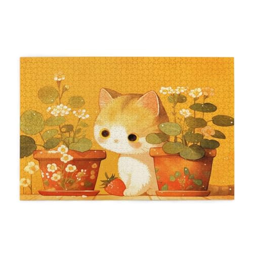 Puzzle 1500 Teile Katze, Blume Holz XXL Puzzle Erwachsene mit Schachtel und Poster, Schwierige, Herausfordernde und Interessant Spiele für Anfänger, Geschenke für Männer/Frauen Wohndekoration 1T-1226 Puzzle 1500 Teile Katze, Blume Holz XXL Puzzle Erwachsene mit Schachtel und Poster, Schwierige, Herausfordernde und Interessant Spiele für Anfänger, Geschenke für Männer/Frauen Wohndekoration 1T-1226 von Tamalsj