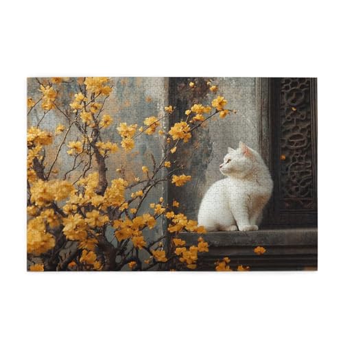 Puzzle 1500 Teile Katze, Herbst Holz XXL Puzzle Erwachsene mit Schachtel und Poster, Schwierige, Herausfordernde und Interessant Spiele für Anfänger, Geschenke für Männer/Frauen Wohndekoration 1T-240 Puzzle 1500 Teile Katze, Herbst Holz XXL Puzzle Erwachsene mit Schachtel und Poster, Schwierige, Herausfordernde und Interessant Spiele für Anfänger, Geschenke für Männer/Frauen Wohndekoration 1T-240 von Tamalsj