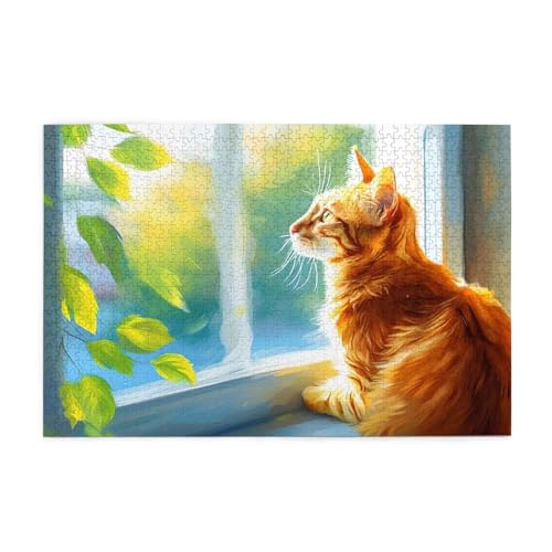 Puzzle 1500 Teile Katze, Landschaft Holz XXL Puzzle Erwachsene mit Schachtel und Poster, Schwierige, Herausfordernde und Interessant Spiele für Anfänger, Männer/Frauen Wohndekoration Geschenke 1T-1073 Puzzle 1500 Teile Katze, Landschaft Holz XXL Puzzle Erwachsene mit Schachtel und Poster, Schwierige, Herausfordernde und Interessant Spiele für Anfänger, Männer/Frauen Wohndekoration Geschenke 1T-1073 von Tamalsj