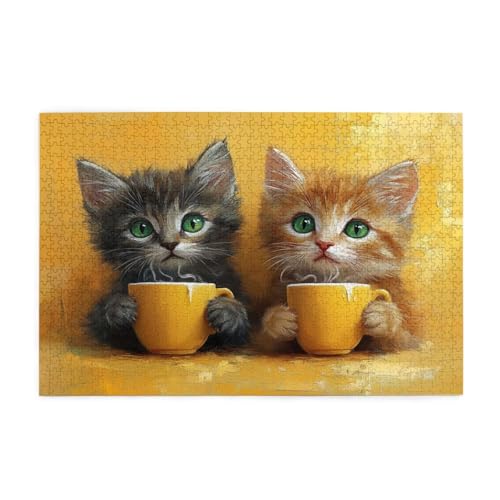 Puzzle 1500 Teile Katze, Niedlich Holz XXL Puzzle Erwachsene mit Schachtel und Poster, Schwierige, Herausfordernde und Interessant Spiele für Anfänger, Männer/Frauen Wohndekoration Geschenke 1T-123 Puzzle 1500 Teile Katze, Niedlich Holz XXL Puzzle Erwachsene mit Schachtel und Poster, Schwierige, Herausfordernde und Interessant Spiele für Anfänger, Männer/Frauen Wohndekoration Geschenke 1T-123 von Tamalsj