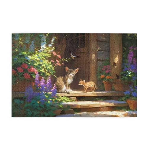 Puzzle 1500 Teile Katze, REH Holz XXL Puzzle Erwachsene mit Schachtel und Poster, Schwierige, Herausfordernde und Interessant Spiele für Anfänger, Geschenke für Männer/Frauen Wohndekoration 1T-1240 Puzzle 1500 Teile Katze, REH Holz XXL Puzzle Erwachsene mit Schachtel und Poster, Schwierige, Herausfordernde und Interessant Spiele für Anfänger, Geschenke für Männer/Frauen Wohndekoration 1T-1240 von Tamalsj