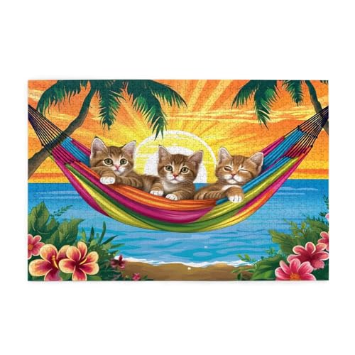 Puzzle 1500 Teile Katze, Sonnenuntergang Holz XXL Puzzle Erwachsene mit Schachtel und Poster, Schwierige, Herausfordernde und Interessant Spiele für Anfänger, Frauen Wohndekoration Geschenke 1T-1984 Puzzle 1500 Teile Katze, Sonnenuntergang Holz XXL Puzzle Erwachsene mit Schachtel und Poster, Schwierige, Herausfordernde und Interessant Spiele für Anfänger, Frauen Wohndekoration Geschenke 1T-1984 von Tamalsj