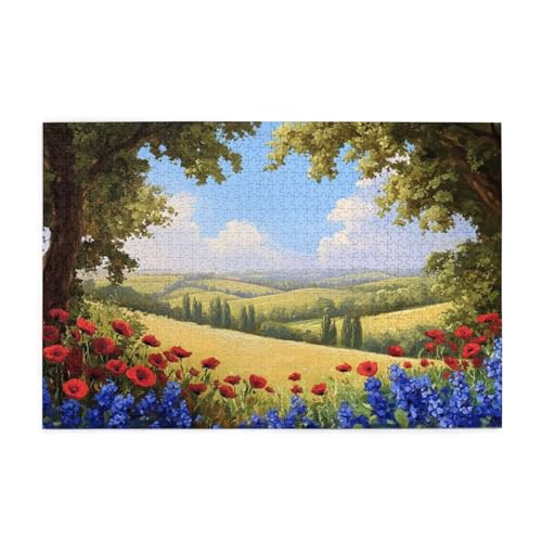 Puzzle 1500 Teile Landschaft, Blume Holz XXL Puzzle Erwachsene mit Schachtel und Poster, Schwierige, Herausfordernde und Interessant Spiele für Anfänger, Männer/Frauen Wohndekoration Geschenke 1T-310 Puzzle 1500 Teile Landschaft, Blume Holz XXL Puzzle Erwachsene mit Schachtel und Poster, Schwierige, Herausfordernde und Interessant Spiele für Anfänger, Männer/Frauen Wohndekoration Geschenke 1T-310 von Tamalsj