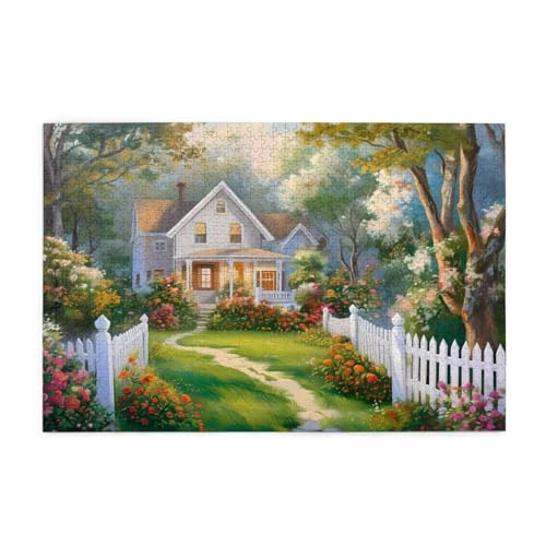 Puzzle 1500 Teile Landschaft, Blume Holz XXL Puzzle Erwachsene mit Schachtel und Poster, Schwierige, Herausfordernde und Interessant Spiele für Anfänger, Männer/Frauen Wohndekoration Geschenke 1T-1762 von Tamalsj