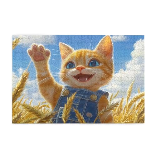 Puzzle 1500 Teile Landschaft, Katze Holz XXL Puzzle Erwachsene mit Schachtel und Poster, Schwierige, Herausfordernde und Interessant Spiele für Anfänger, Männer/Frauen Wohndekoration Geschenke 1T-466 Puzzle 1500 Teile Landschaft, Katze Holz XXL Puzzle Erwachsene mit Schachtel und Poster, Schwierige, Herausfordernde und Interessant Spiele für Anfänger, Männer/Frauen Wohndekoration Geschenke 1T-466 von Tamalsj