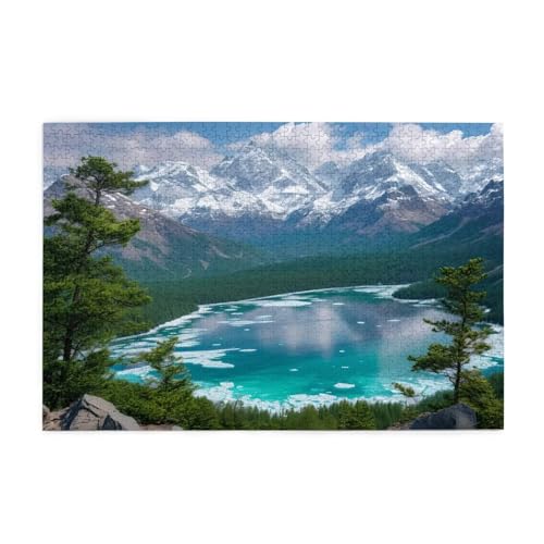 Puzzle 1500 Teile Landschaft, See Holz XXL Puzzle Erwachsene mit Schachtel und Poster, Schwierige, Herausfordernde und Interessant Spiele für Anfänger, Männer/Frauen Wohndekoration Geschenke 1T-1922 von Tamalsj