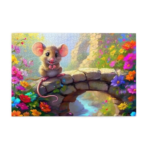 Puzzle 1500 Teile Maus, Blume Holz XXL Puzzle Erwachsene mit Schachtel und Poster, Schwierige, Herausfordernde und Interessant Spiele für Anfänger, Geschenke für Männer/Frauen Wohndekoration 1T-1933 Puzzle 1500 Teile Maus, Blume Holz XXL Puzzle Erwachsene mit Schachtel und Poster, Schwierige, Herausfordernde und Interessant Spiele für Anfänger, Geschenke für Männer/Frauen Wohndekoration 1T-1933 von Tamalsj