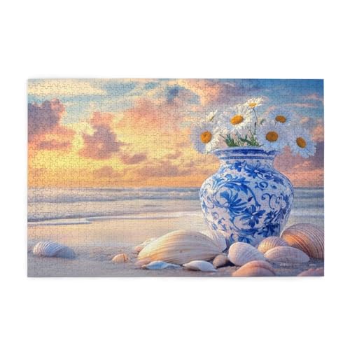 Puzzle 1500 Teile Meer, Gänseblümchen Holz XXL Puzzle Erwachsene mit Schachtel und Poster, Schwierige, Herausfordernde und Interessant Spiele für Anfänger, Frauen Wohndekoration Geschenke 1T-555 Puzzle 1500 Teile Meer, Gänseblümchen Holz XXL Puzzle Erwachsene mit Schachtel und Poster, Schwierige, Herausfordernde und Interessant Spiele für Anfänger, Frauen Wohndekoration Geschenke 1T-555 von Tamalsj