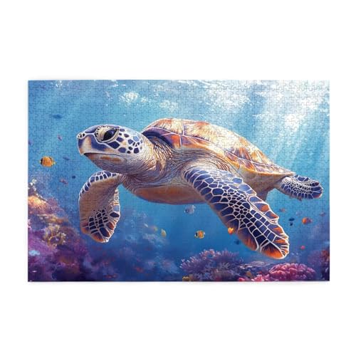 Puzzle 1500 Teile Meeresschildkröten, Meer Holz XXL Puzzle Erwachsene mit Schachtel und Poster, Schwierige, Herausfordernde und Interessant Spiele für Anfänger, Frauen Wohndekoration Geschenke 1T-1532 Puzzle 1500 Teile Meeresschildkröten, Meer Holz XXL Puzzle Erwachsene mit Schachtel und Poster, Schwierige, Herausfordernde und Interessant Spiele für Anfänger, Frauen Wohndekoration Geschenke 1T-1532 von Tamalsj