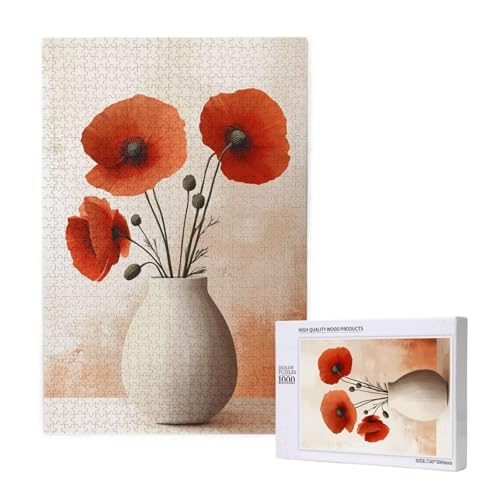 Puzzle 1500 Teile Mohn Klassische Puzzles für Erwachsene Landschaft Anspruchsvolles und Lustig Kreatives Unterhaltungsspiel, Holzpuzzle für Erwachsene Als Feiertage Geschenk fur Frauen 2T-1441 Puzzle 1500 Teile Mohn Klassische Puzzles für Erwachsene Landschaft Anspruchsvolles und Lustig Kreatives Unterhaltungsspiel, Holzpuzzle für Erwachsene Als Feiertage Geschenk fur Frauen 2T-1441 von Tamalsj