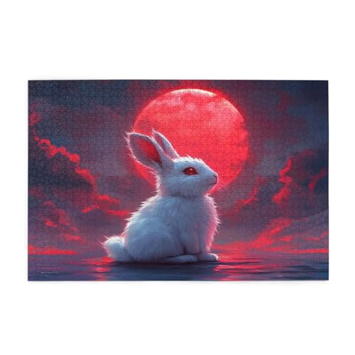 Puzzle 1500 Teile Mond, Kaninchen Holz XXL Puzzle Erwachsene mit Schachtel und Poster, Schwierige, Herausfordernde und Interessant Spiele für Anfänger, Geschenke für Männer/Frauen Wohndekoration 1T-7 Puzzle 1500 Teile Mond, Kaninchen Holz XXL Puzzle Erwachsene mit Schachtel und Poster, Schwierige, Herausfordernde und Interessant Spiele für Anfänger, Geschenke für Männer/Frauen Wohndekoration 1T-7 von Tamalsj