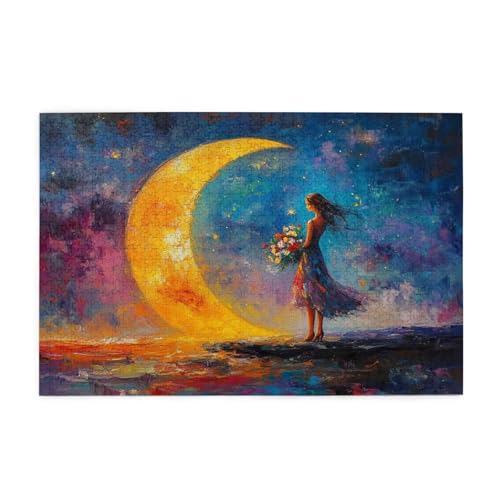 Puzzle 1500 Teile Mond, Mädchen Holz XXL Puzzle Erwachsene mit Schachtel und Poster, Schwierige, Herausfordernde und Interessant Spiele für Anfänger, Geschenke für Männer/Frauen Wohndekoration 1T-161 Puzzle 1500 Teile Mond, Mädchen Holz XXL Puzzle Erwachsene mit Schachtel und Poster, Schwierige, Herausfordernde und Interessant Spiele für Anfänger, Geschenke für Männer/Frauen Wohndekoration 1T-161 von Tamalsj