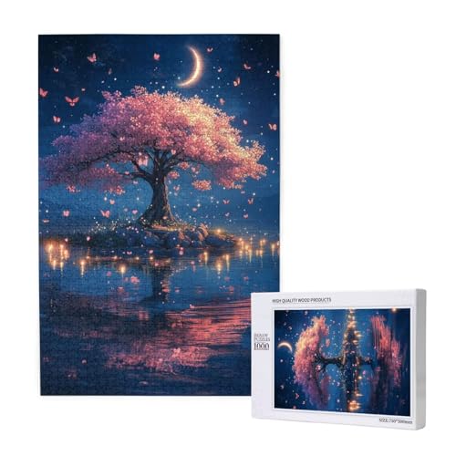 Puzzle 1500 Teile Mond Klassische Puzzles für Erwachsene Baum Anspruchsvolles und Lustig Kreatives Unterhaltungsspiel,Holzpuzzle für Erwachsene Als Geburtstags Feiertage Geschenk fur Frauen 2T-2026 von Tamalsj