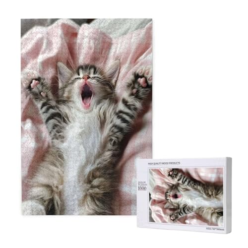 Puzzle 1500 Teile Niedlich Klassische Puzzles für Erwachsene Katze Anspruchsvolles und Lustig Kreatives Unterhaltungsspiel, Holzpuzzle für Erwachsene Als Feiertage Geschenk fur Frauen 2T-1167 von Tamalsj