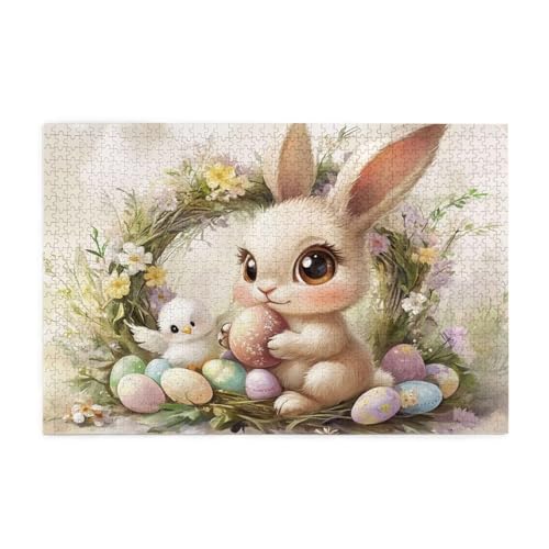 Puzzle 1500 Teile Ostern, Kaninchen Holz XXL Puzzle Erwachsene mit Schachtel und Poster, Schwierige, Herausfordernde und Interessant Spiele für Anfänger, Männer/Frauen Wohndekoration Geschenke 1T-1628 Puzzle 1500 Teile Ostern, Kaninchen Holz XXL Puzzle Erwachsene mit Schachtel und Poster, Schwierige, Herausfordernde und Interessant Spiele für Anfänger, Männer/Frauen Wohndekoration Geschenke 1T-1628 von Tamalsj