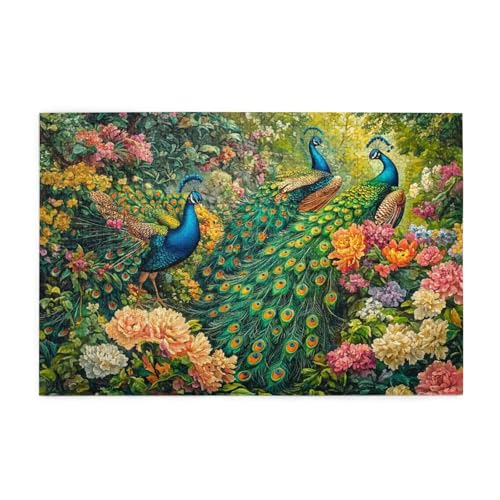 Puzzle 1500 Teile Pfau, Blume Holz XXL Puzzle Erwachsene mit Schachtel und Poster, Schwierige, Herausfordernde und Interessant Spiele für Anfänger, Geschenke für Männer/Frauen Wohndekoration 1T-809 Puzzle 1500 Teile Pfau, Blume Holz XXL Puzzle Erwachsene mit Schachtel und Poster, Schwierige, Herausfordernde und Interessant Spiele für Anfänger, Geschenke für Männer/Frauen Wohndekoration 1T-809 von Tamalsj