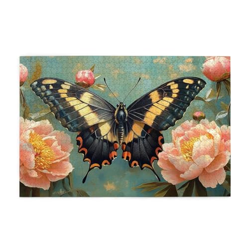 Puzzle 1500 Teile Pfingstrose,Schmetterling Holz XXL Puzzle Erwachsene mit Schachtel und Poster,Schwierige,Herausfordernde und Interessant Spiele für Anfänger,Frauen Wohndekoration Geschenke 1T-1741 Puzzle 1500 Teile Pfingstrose,Schmetterling Holz XXL Puzzle Erwachsene mit Schachtel und Poster,Schwierige,Herausfordernde und Interessant Spiele für Anfänger,Frauen Wohndekoration Geschenke 1T-1741 von Tamalsj
