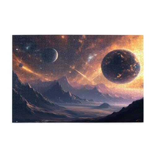 Puzzle 1500 Teile Planet, Traum Holz XXL Puzzle Erwachsene mit Schachtel und Poster, Schwierige, Herausfordernde und Interessant Spiele für Anfänger, Geschenke für Männer/Frauen Wohndekoration 1T-1087 von Tamalsj