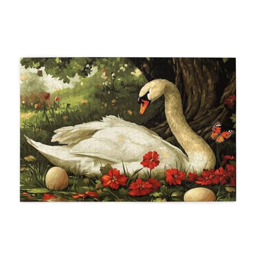 Puzzle 1500 Teile Schwan, Blume Holz XXL Puzzle Erwachsene mit Schachtel und Poster, Schwierige, Herausfordernde und Interessant Spiele für Anfänger, Geschenke für Männer/Frauen Wohndekoration 1T-709 Puzzle 1500 Teile Schwan, Blume Holz XXL Puzzle Erwachsene mit Schachtel und Poster, Schwierige, Herausfordernde und Interessant Spiele für Anfänger, Geschenke für Männer/Frauen Wohndekoration 1T-709 von Tamalsj