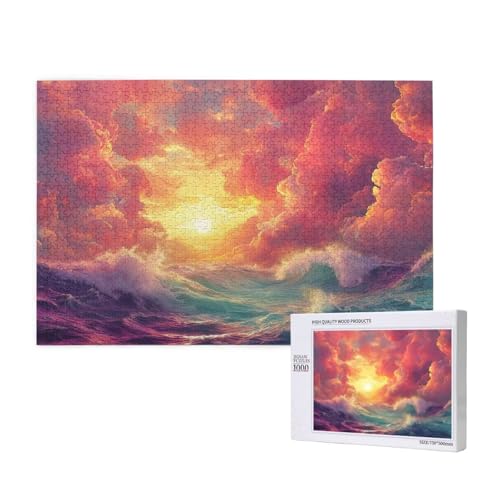 Puzzle 1500 Teile Sonnenuntergang Klassische Puzzles für Erwachsene Meer Anspruchsvolles und Lustig Kreatives Unterhaltungsspiel, Holzpuzzle für Erwachsene Als Feiertage Geschenk fur Frauen 2T-717 Puzzle 1500 Teile Sonnenuntergang Klassische Puzzles für Erwachsene Meer Anspruchsvolles und Lustig Kreatives Unterhaltungsspiel, Holzpuzzle für Erwachsene Als Feiertage Geschenk fur Frauen 2T-717 von Tamalsj