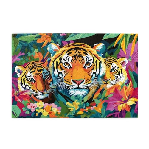 Puzzle 1500 Teile Tiger, Blume Holz XXL Puzzle Erwachsene mit Schachtel und Poster, Schwierige, Herausfordernde und Interessant Spiele für Anfänger, Geschenke für Männer/Frauen Wohndekoration 1T-661 Puzzle 1500 Teile Tiger, Blume Holz XXL Puzzle Erwachsene mit Schachtel und Poster, Schwierige, Herausfordernde und Interessant Spiele für Anfänger, Geschenke für Männer/Frauen Wohndekoration 1T-661 von Tamalsj