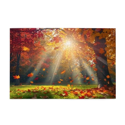 Puzzle 1500 Teile Wald, Baum Holz XXL Puzzle Erwachsene mit Schachtel und Poster, Schwierige, Herausfordernde und Interessant Spiele für Anfänger, Geschenke für Männer/Frauen Wohndekoration 1T-2027 von Tamalsj