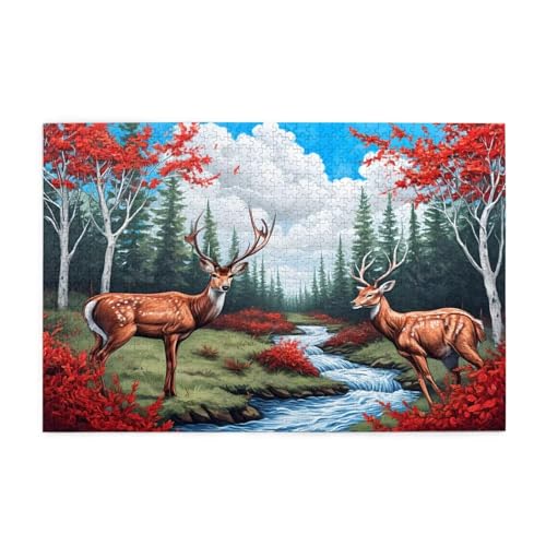 Puzzle 1500 Teile Wald, REH Holz XXL Puzzle Erwachsene mit Schachtel und Poster, Schwierige, Herausfordernde und Interessant Spiele für Anfänger, Geschenke für Männer/Frauen Wohndekoration 1T-2022 Puzzle 1500 Teile Wald, REH Holz XXL Puzzle Erwachsene mit Schachtel und Poster, Schwierige, Herausfordernde und Interessant Spiele für Anfänger, Geschenke für Männer/Frauen Wohndekoration 1T-2022 von Tamalsj