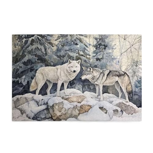Puzzle 1500 Teile Wolf, Winter Holz XXL Puzzle Erwachsene mit Schachtel und Poster, Schwierige, Herausfordernde und Interessant Spiele für Anfänger, Geschenke für Männer/Frauen Wohndekoration 1T-719 Puzzle 1500 Teile Wolf, Winter Holz XXL Puzzle Erwachsene mit Schachtel und Poster, Schwierige, Herausfordernde und Interessant Spiele für Anfänger, Geschenke für Männer/Frauen Wohndekoration 1T-719 von Tamalsj