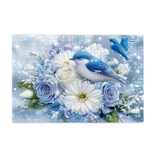 Puzzle 3000 Teile Bird, Blume Holz XXL Puzzle Erwachsene mit Schachtel und Poster, Schwierige, Herausfordernde und Interessant Spiele für Anfänger, Geschenke für Männer/Frauen Wohndekoration 1T-1760 von Tamalsj